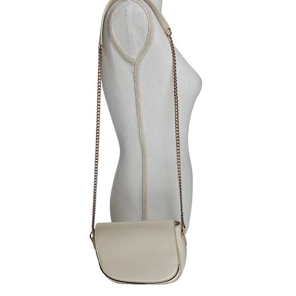 H&M Small Crossbody Off-White Purse w/ Gold Color Chain Strap - Picture 1 of 10